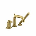Kohler Deck-Mount Bath Faucet With Handshower in Vibrant Brushed Moderne Brass 35913-4-2MB
